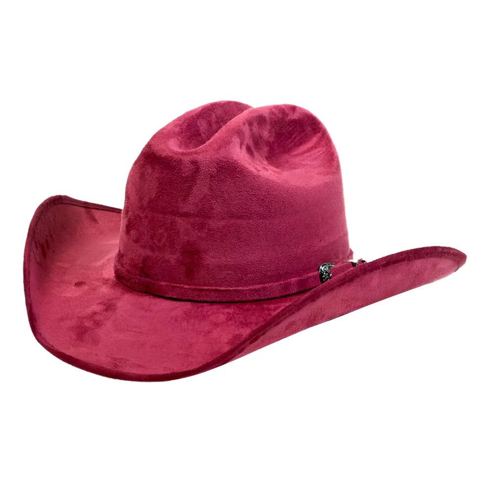 Dutch | Womens Burgundy Faux Suede Cattleman Crown Cowgirl Hat