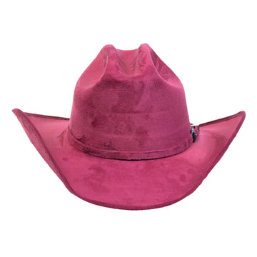 Dutch | Mens Burgundy Faux Suede Cattleman Crown Cowboy Hat