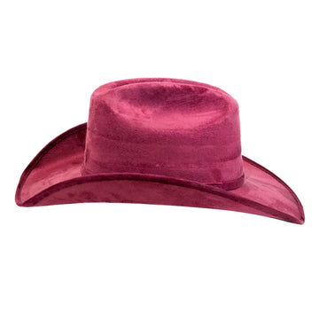 Dutch | Mens Burgundy Faux Suede Cattleman Crown Cowboy Hat