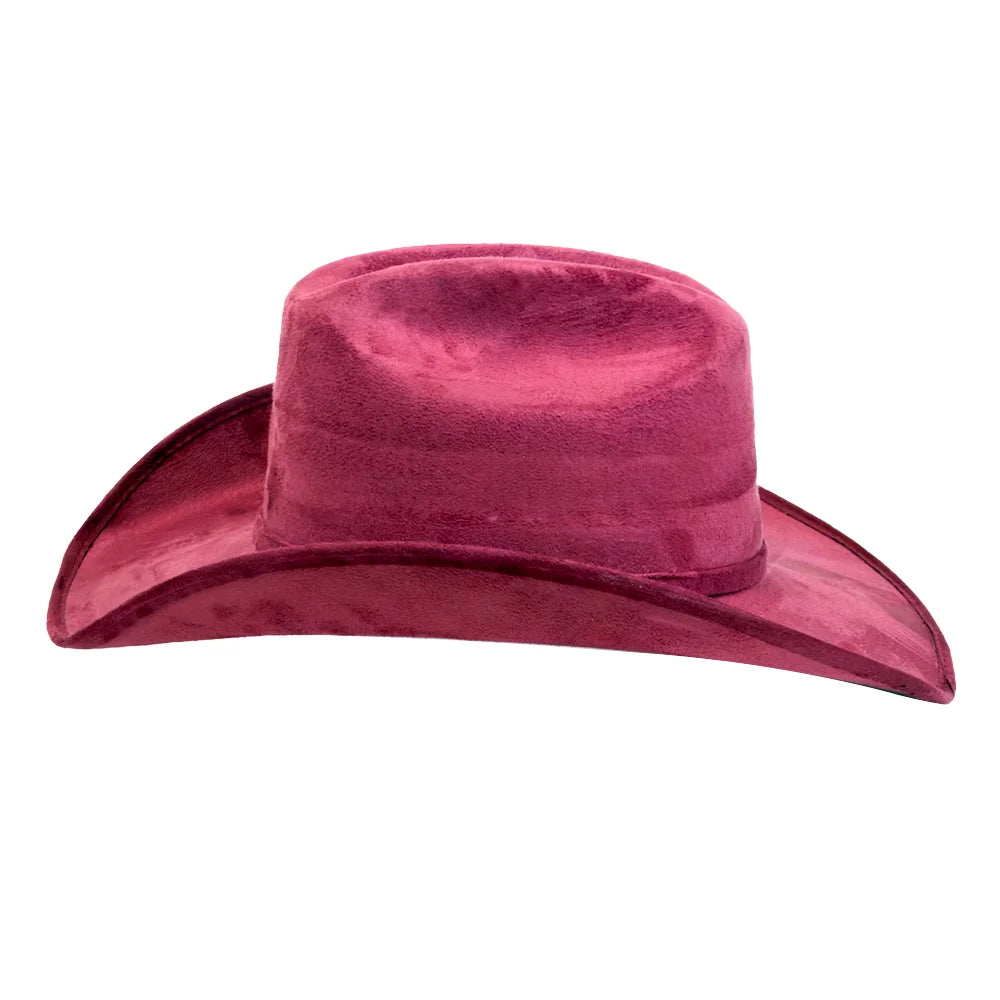 Dutch | Womens Burgundy Faux Suede Cattleman Crown Cowgirl Hat