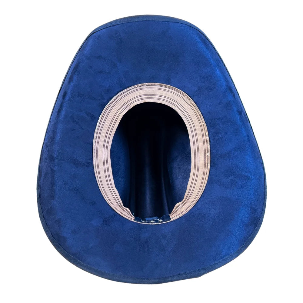 Dutch | Mens Navy Faux Suede Cattleman Crown Cowboy Hat