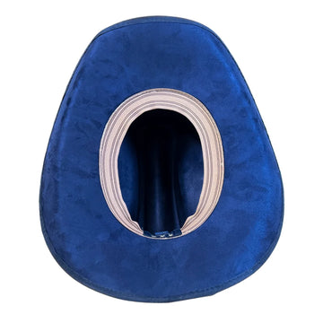 Dutch | Mens Navy Faux Suede Cattleman Crown Cowboy Hat