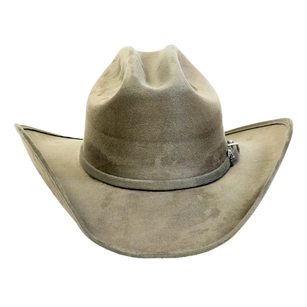 Dutch | Mens Olive Faux Suede Cattleman Crown Cowboy Hat