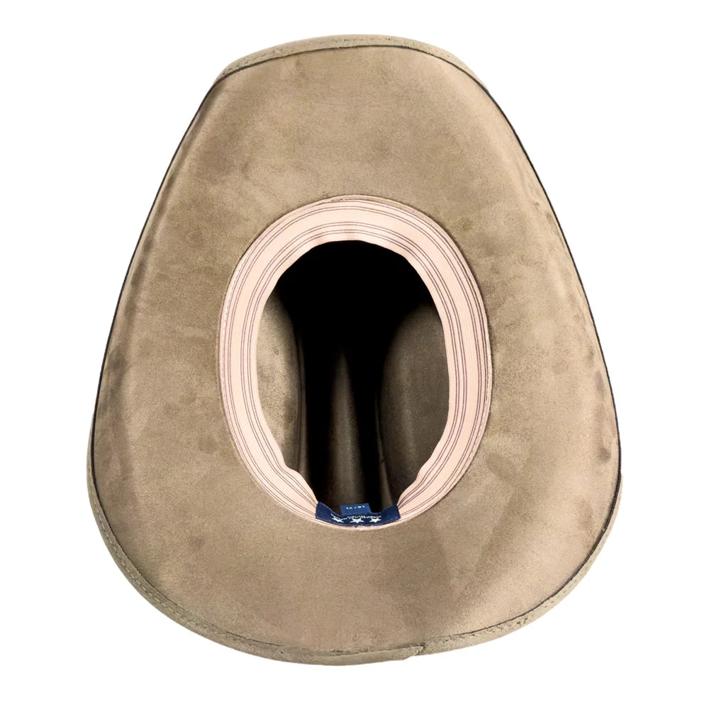 Dutch | Womens Olive Faux Suede Cattleman Crown Cowgirl Hat