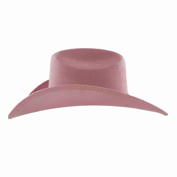 Dutch | Mens Pink Faux Suede Cattleman Crown Cowboy Hat