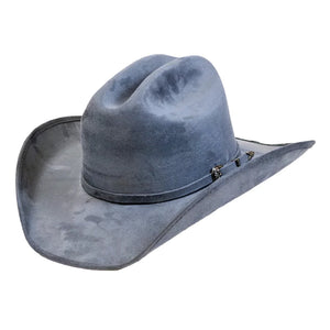 Dutch | Mens Slate Gray Faux Suede Cattleman Crown Cowboy Hat
