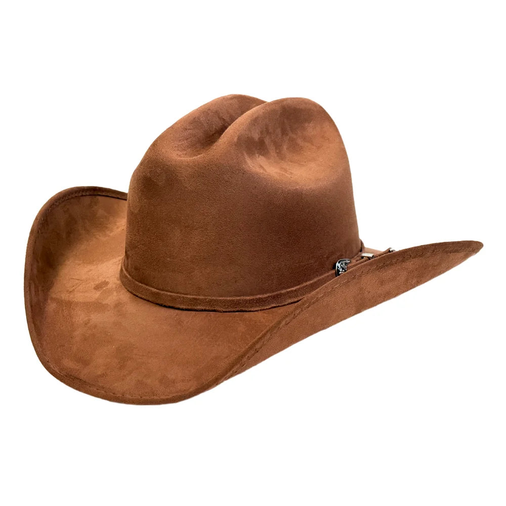 Dutch | Mens Tobacco Faux Suede Cattleman Crown Cowboy Hat