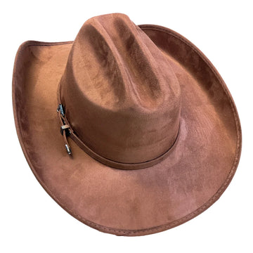 Dutch | Mens Tobacco Faux Suede Cattleman Crown Cowboy Hat