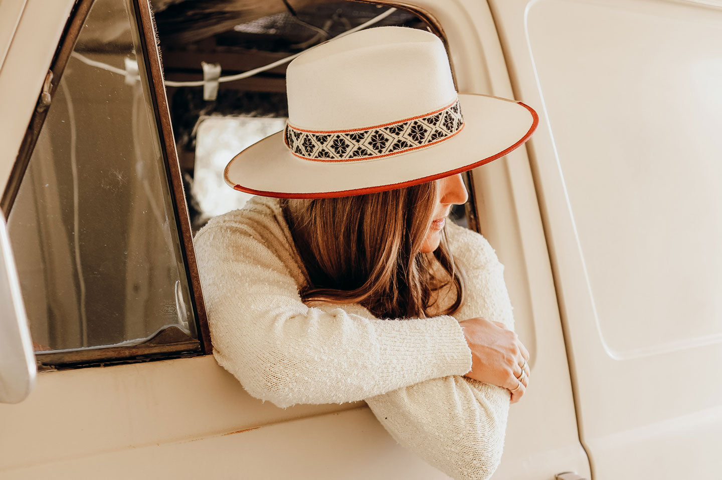 Brown Fedora Felt Hat Women Wide Brim: Tlaquepaque · Handmade in