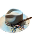 Graffiti | Mens Wool Felt Pinch Front Fedora Hat with Raw Edge