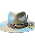 Graffiti | Womens Wool Felt Pinch Front Fedora Hat with Raw Edge