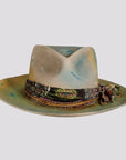 Graffiti | Womens Wool Felt Pinch Front Fedora Hat with Raw Edge