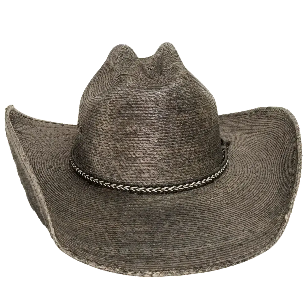 greystone grey straw cowboy hat front view