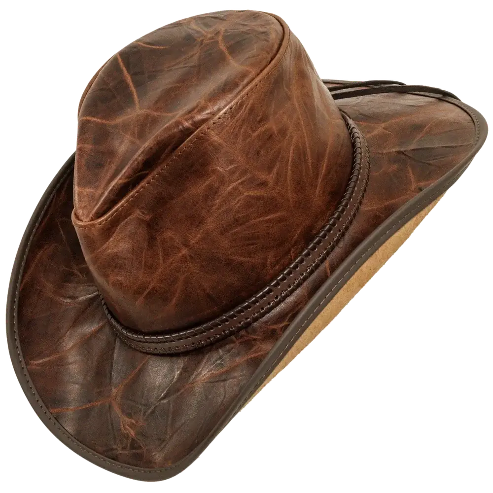 Harley Mens Brown Leather Cowboy Side Angled View
