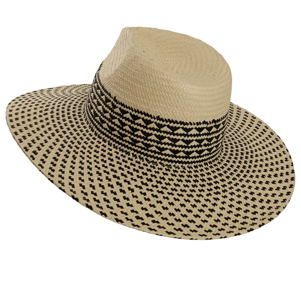 Harper Natural Straw Sun Hat Angled View