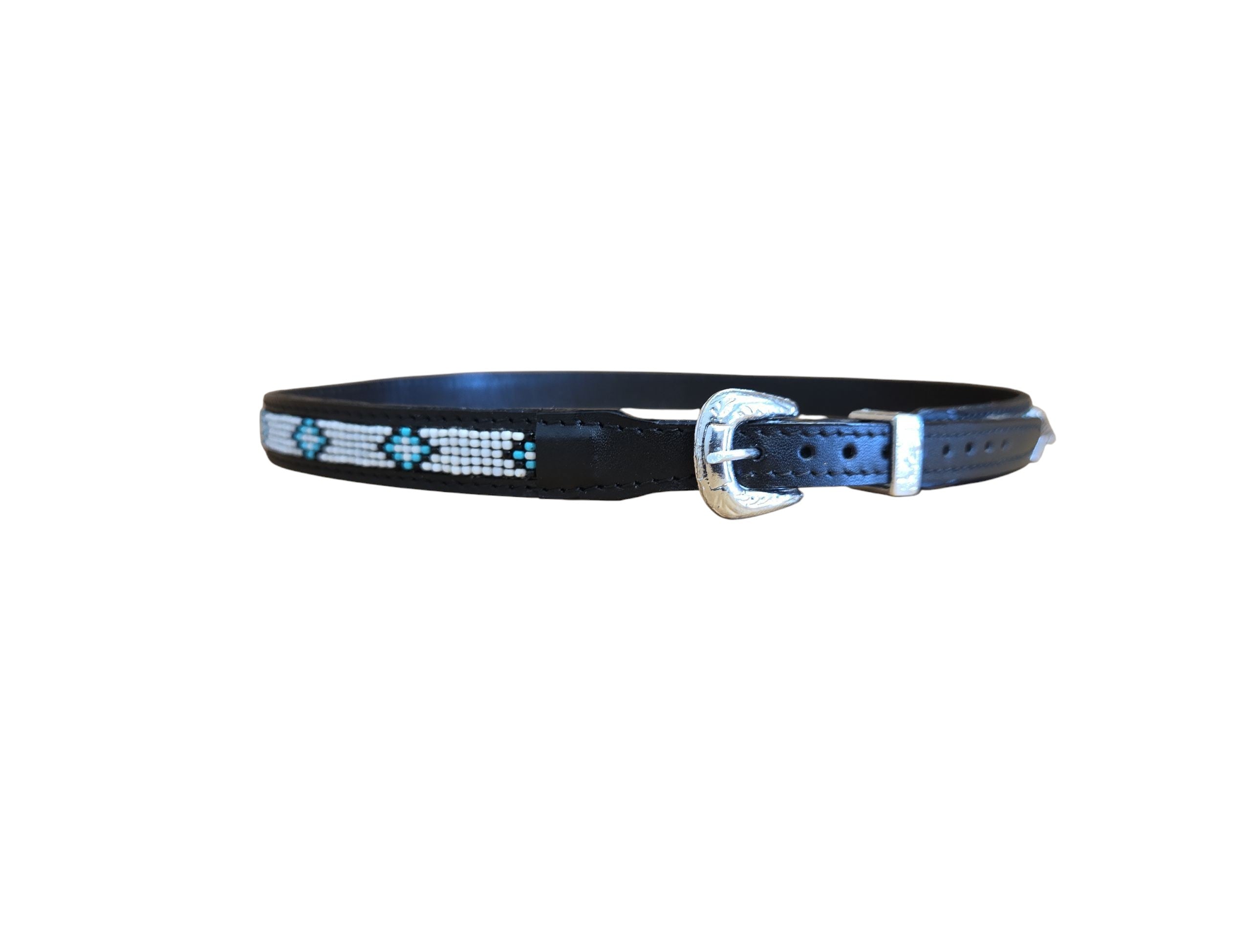 Nita | Beaded Leather Hat Band