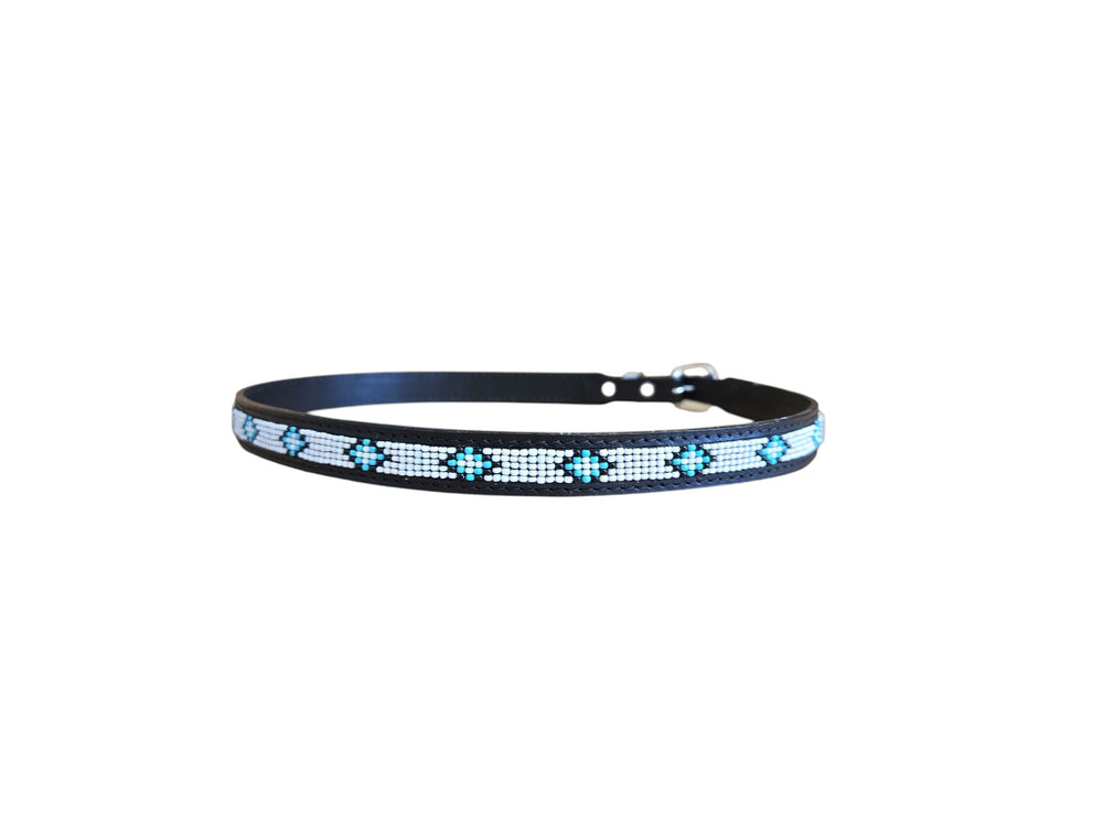 Nita | Beaded Leather Hat Band