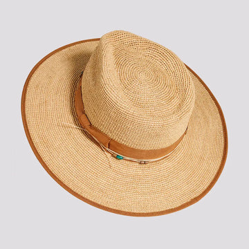 Inari | Womens Natural Crocheted Raffia Straw Sun Hat