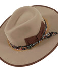 java tan fedora hat angled right view