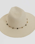 Jewel Toast Sun Straw Hat Top Angled View