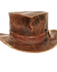 jiminy leather top hat front angled view