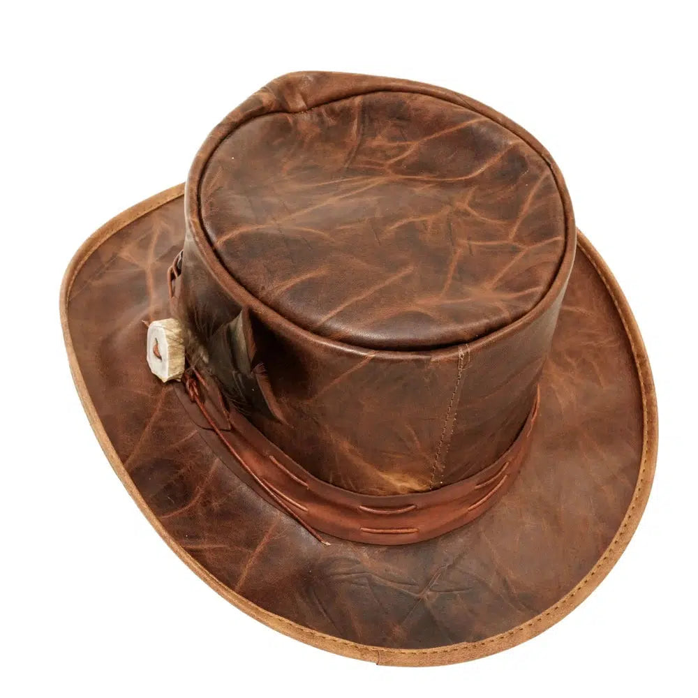 jiminy leather top hat back view
