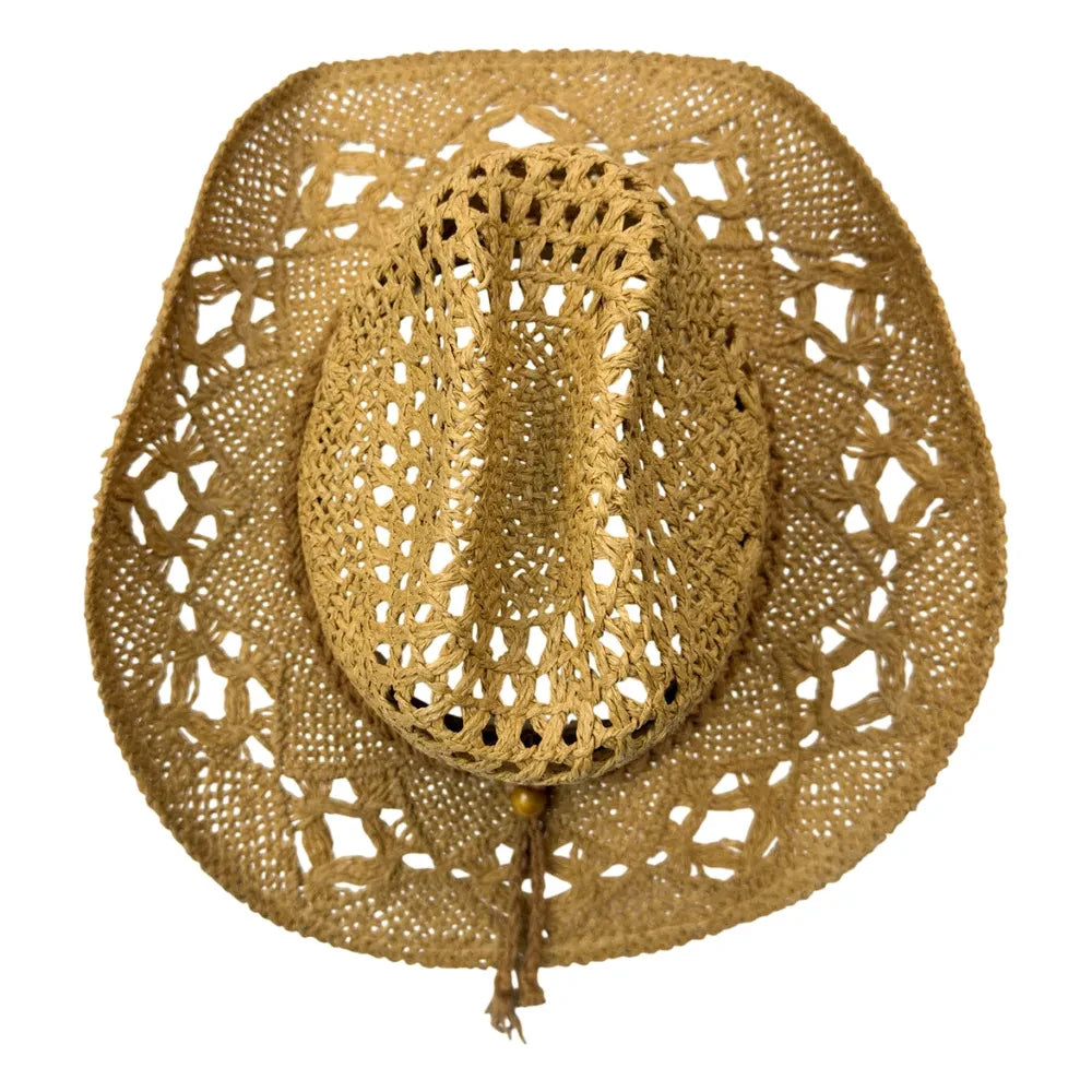 Josie | Mens Camel Paper Straw Cowboy Hat