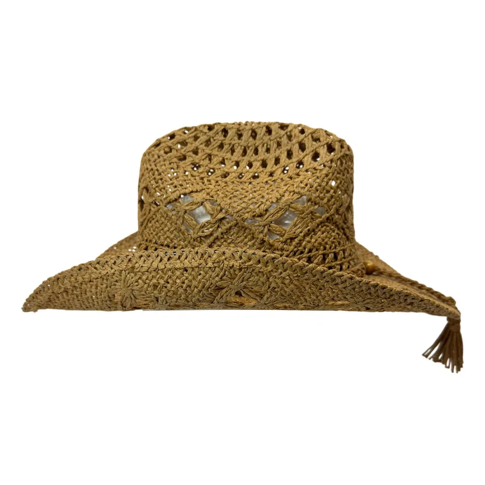 Josie | Mens Camel Paper Straw Cowboy Hat