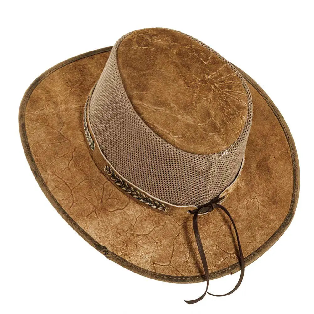 Journey Mens Sun Hat Mesh Top Angled View