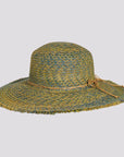 Joy | Womens Sewn Paper Braid Sun Hat with Fringe Edge