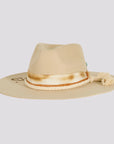 Kai | Womens Wool Felt Outback Fedora Hat with Heart Designs