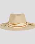 Kai | Womens Wool Felt Outback Fedora Hat with Heart Designs