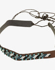 Kenya | Turquoise Beaded Leather Hat Band