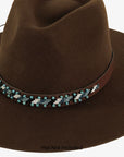 Kenya | Turquoise Beaded Leather Hat Band