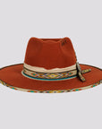 Lakota | Womens Wool Felt Rancher Fedora Hat with Tribal Trim