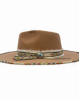 Lakota | Womens Wool Felt Rancher Fedora Hat with Tribal Trim