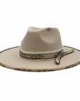 Lakota | Womens Wool Felt Rancher Fedora Hat with Tribal Trim
