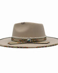 Lakota | Womens Wool Felt Rancher Fedora Hat with Tribal Trim