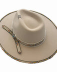 Lakota | Womens Wool Felt Rancher Fedora Hat with Tribal Trim
