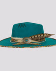 Lakota | Womens Wool Felt Rancher Fedora Hat with Tribal Trim