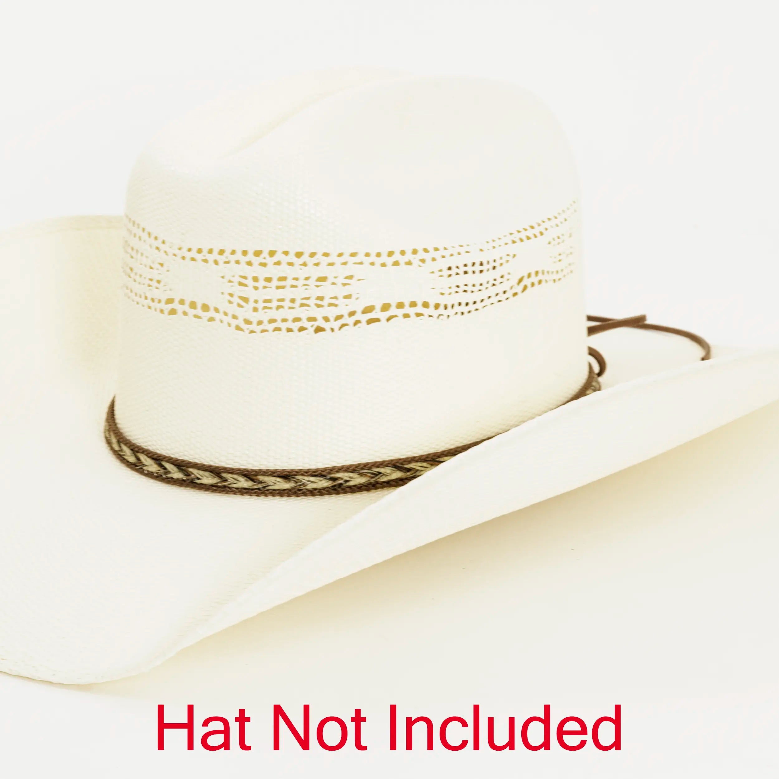 Lariat Hat Band on White Hat