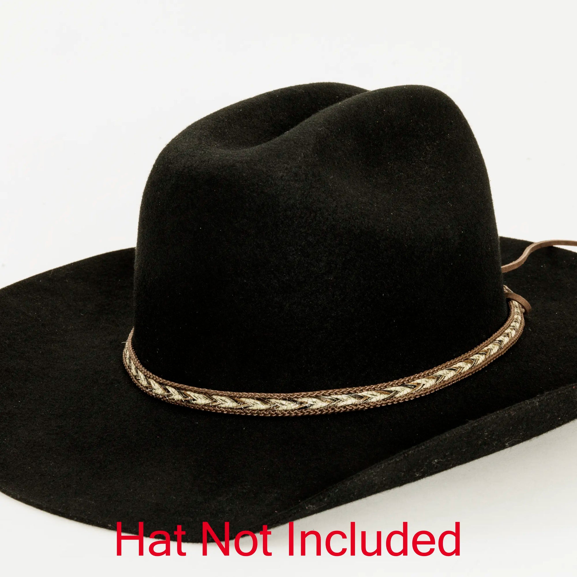 Lariat Hat Band on a Black Hat