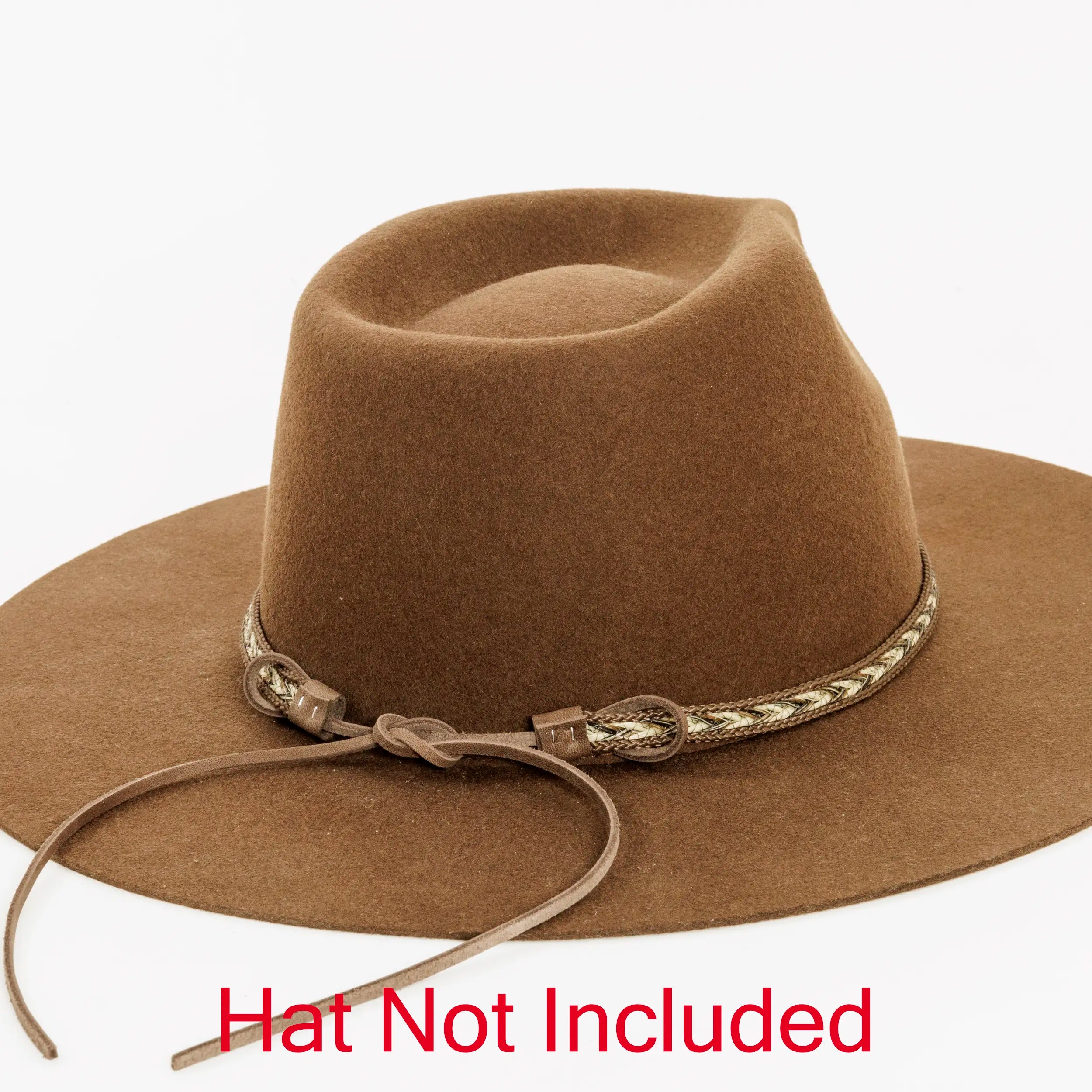 Lariat Hat Band on a Brown Hat