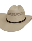 lasso ivory straw cowboy hat front angled view