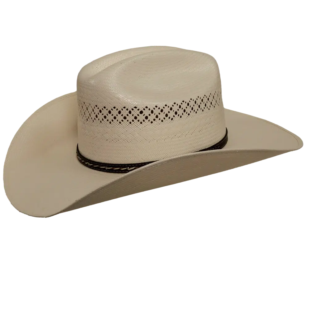 lasso ivory straw cowboy hat angled right view