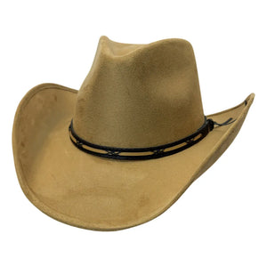 Lawman | Mens Camel Faux Suede Cowboy Hat