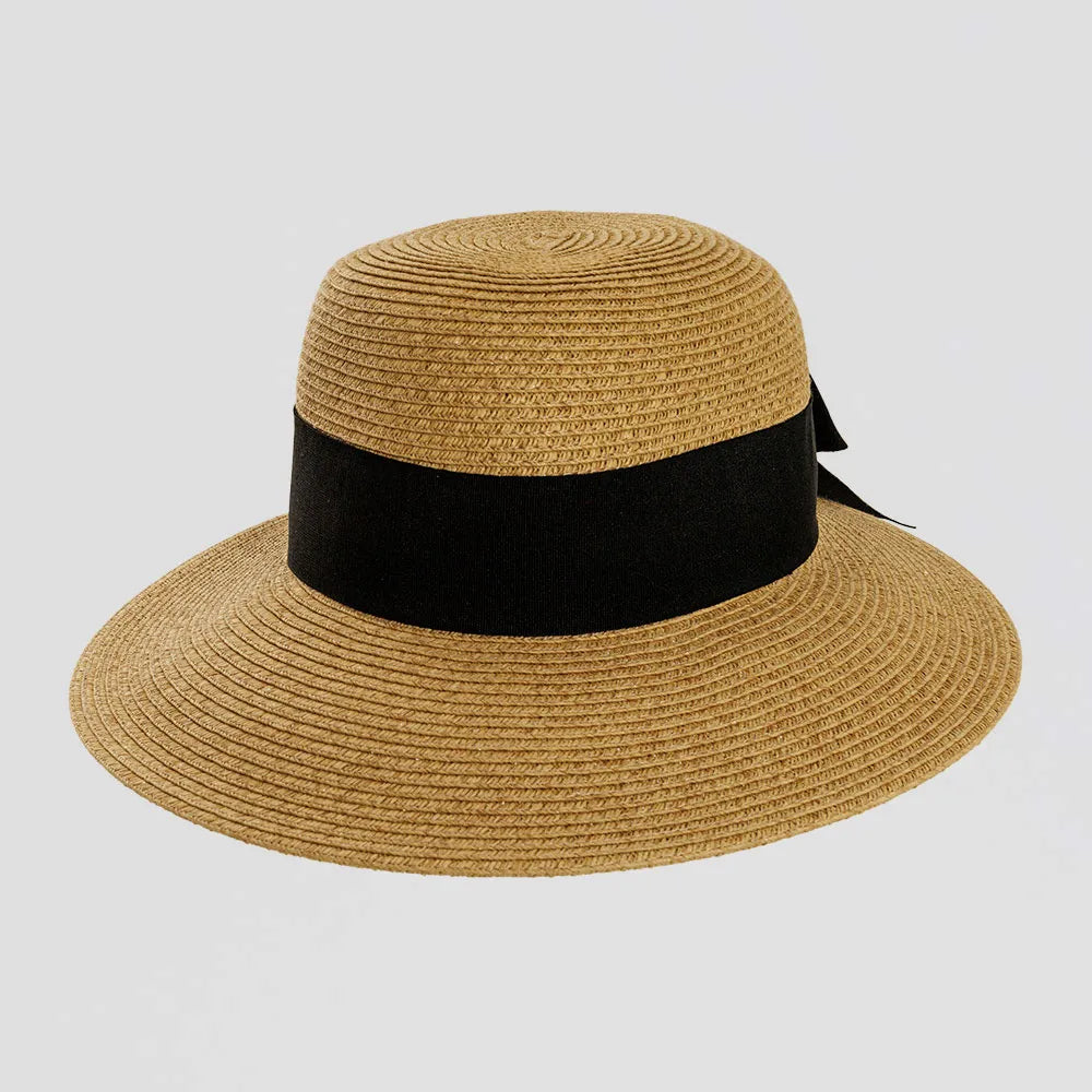 Lucie Toast Sun Straw Hat Side View
