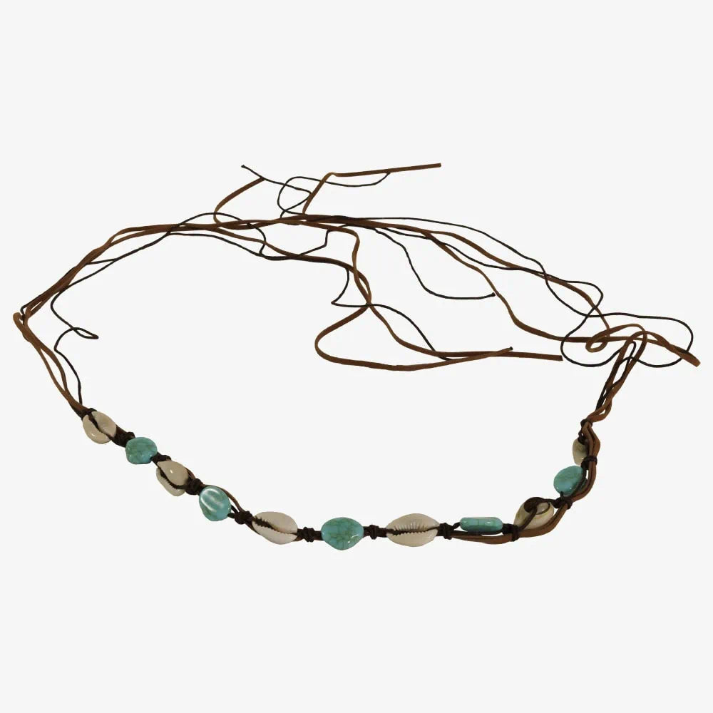 Marin | Suede Hat Band with Ivory Shells and Opal Stones – American Hat ...