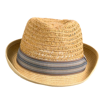 Martin | Mens Tea Teardrop Straw Fedora Hat