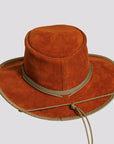 McKinley | Mens Genuine Leather Outback Hat with Suede Trim